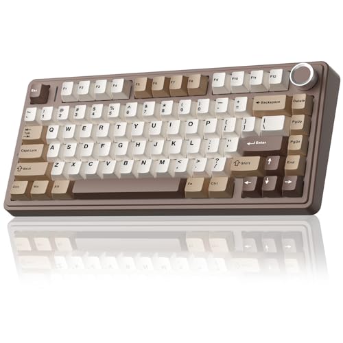AULA F75 75% Wireless Mechanical Keyboard, Hot Swappable Creamy Keyboard,