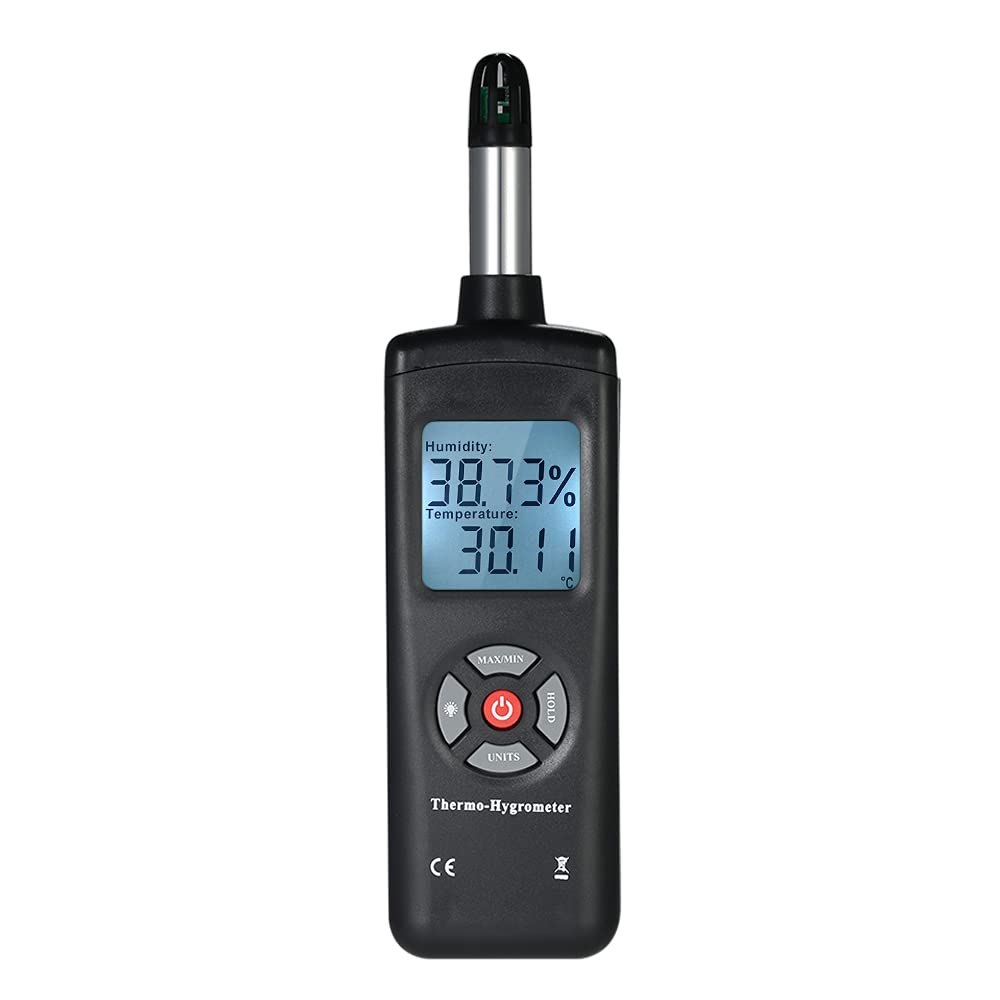 Digital LCD Thermo-Hygrometer Thermometer Hygrometer Temperature & Humidity Meter Psychrometer Wet Bulb Dew Point Temperature Detector