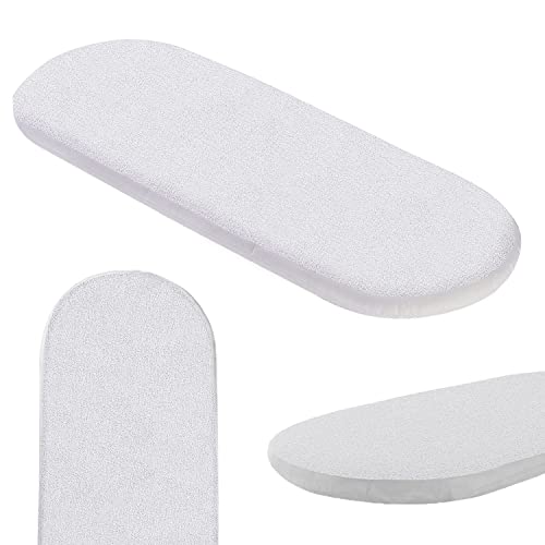 ECOBIZ 100% Cotton Waterproof Moses Basket Mattress Protector - Washable Soft Absorbent Anti-Allergy Non-Noisy Breathable