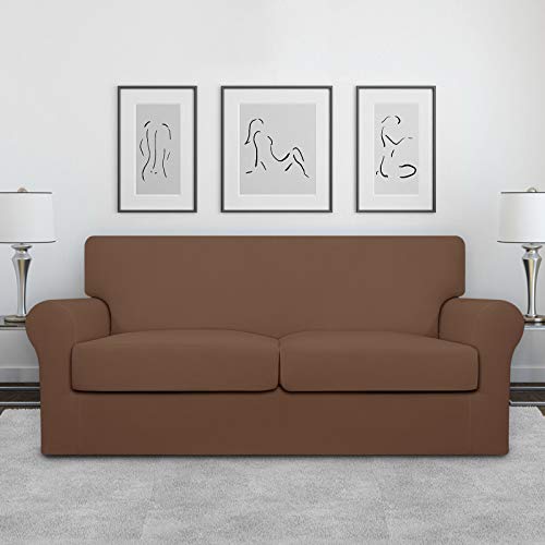Image of Easy-Going Stretch Oversized Loveseat Couch Cover for 2 Cushion Washable