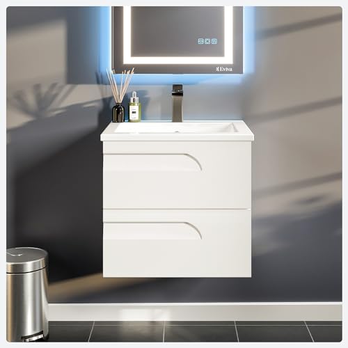 Eviva Glazzy wall mounted floating bathroom vanity