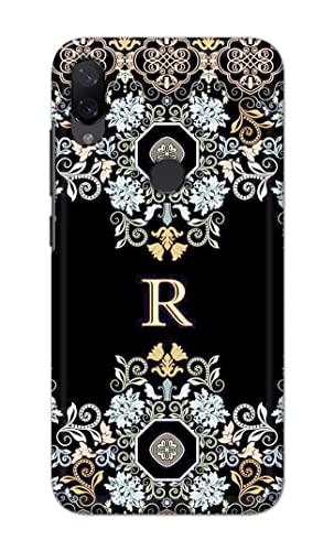 Image of PRINTFIDAA Name II Initial II Letter Floral Pattern Alphabet R Printed Designer Hard Back Case Cover for Xiaomi Mi Play -(TY) MVN1007