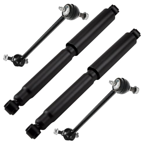 Image of Detroit Axle - RWD Rear 4pc Shock Absorbers Kit for 00-04 Nissan Frontier, 2 Sway Bars 2 Shock Absorbers 2000 2001 2002 2003 2004 [Extended Cab Pickup, without Desert Runner Package] Replacement