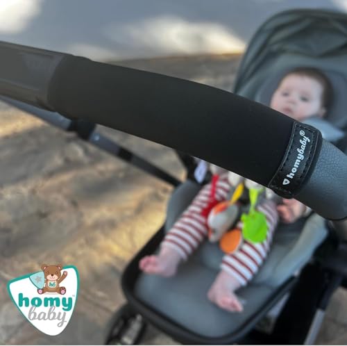 HOMYBABY® Universal Kinderwagen Griffbezug – Schiebegriff Abdeckung für Buggy & Kinderwagen – Waschbar, robust und einfach zu befestigen