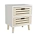 Limal Kommode , Paulowniaholz, Weiß/Braun, 40 x 35 x 24 cm