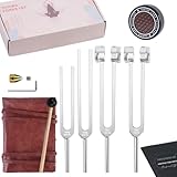 Tuning Forks for Healing Set - Suitable for Meditation Tuning Forks for Healing Yoga Tuning Forks for Healing Set - 384 Hz 128 Hz, 136.1 Hz Om 256 Hz Tuning Forks for Healing