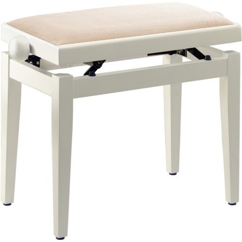 Stagg PB05 WHM VBE pianoforte Bank Bianco Opaco + Velour Beige