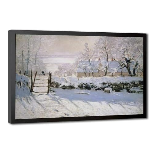 Toile Claude Monet The Magpie cadre suspendu décoration murale salon