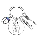 Zahnarzt-Geschenke Schlüsselanhänger für Dentalhygieniker, Dankeschön-Geschenke für zukünftige Zahnarzte, Kieferorthopäden, lustige Zahnarztpraxis, Wertschätzung, Weihnachten, Ruhestand,