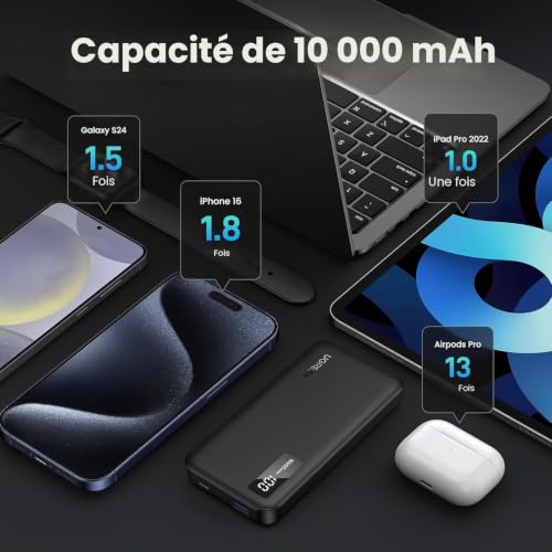 Ugreen PowerBank 10000mAh Carga Rápida Bidireccional 20W Negra – vue 4