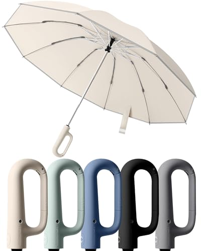 DYALE Travel Compact Inverted Umbrella with Ring Buckle, Portable Large