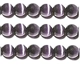 10mm, 8mm & 6mm Cat's Eye Bead Strands Grade A Fiber Optic, 32 Colors to Choose from (10mm, Dark Purple)
