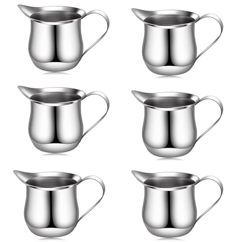 6 Pack Jarras pequeñas de acero inoxidable 2oz para cremas miniatura 1