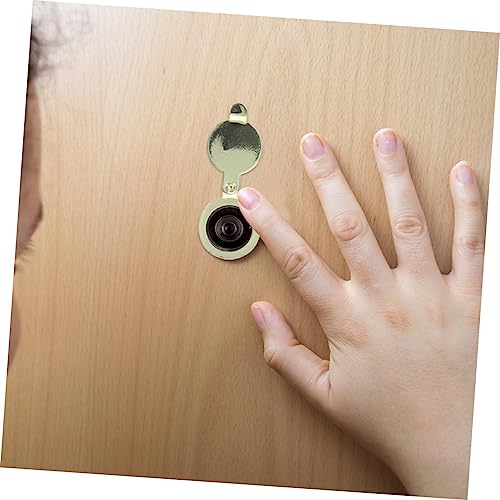 Cubierta para mirilla de puerta PRETYZOOM, protector de privacidad para puerta principal, fácil de usar, acabado en cobre miniatura 3