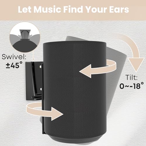 Support mural pour Sonos Era 100 PUTORSEN inclinable et orientable noir - 3