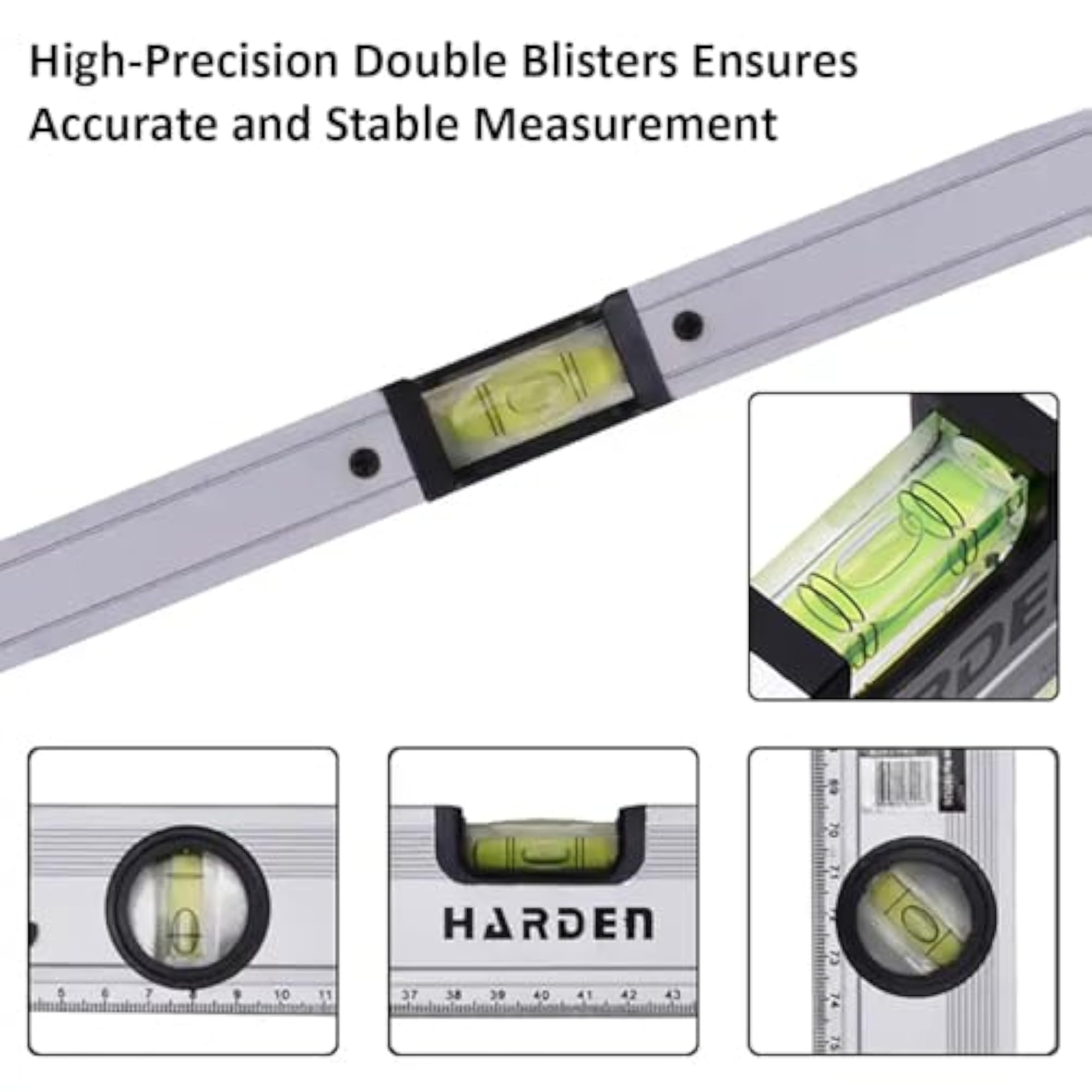 Three Vials Spirit Level with Aluminium Body