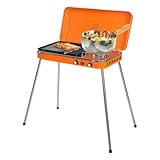 YIYIONCE Propane Gas Grill 2-Burner Portable Propane Griddle Outdoor BBQ Grill 5860BTU x 2 Stand-Up Propane Grill with Extended Legs & Windscreen Outdoor Griddle Grill for Camping BBQ | US STOCK
