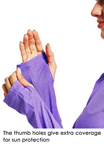 Willit Camisa feminina com proteção solar FPS 50+ de manga comprida e FPS UV para caminhadas ao ar l