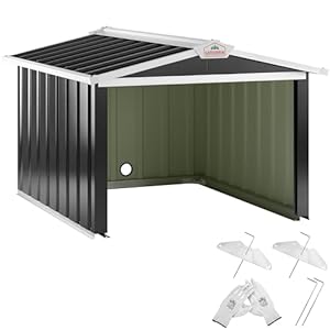 GARDEBRUK® Robot Lawnmower Garage | 86x100x63cm | Gable Roof | Metal Shed Garden Storage Ideal Gadgets for Men & Gardening Gifts for Men | Storage Solutions for Robotic Lawn Mower | Anthracite