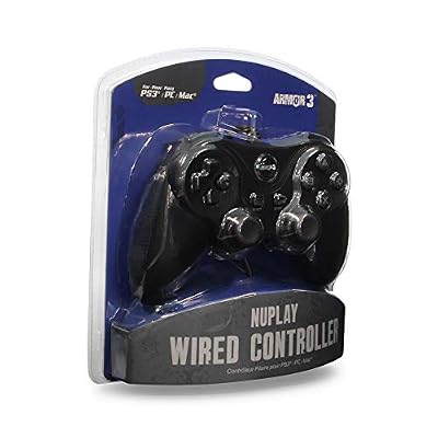 Armor3 Nuplay Wired Game Controller for PS3 (Black)