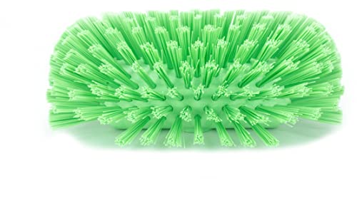 Image of SPARTA Tank and Kettle Scrub Brush Heavy-Duty Tile Brush, Color-Coded and Handle Compatible (Sold Separately) for Optimal Access In Spacious Containers, Plastic, 5.5 X 9.5 Inches, Lime