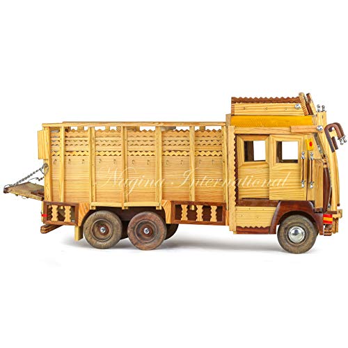 Image of Nagina International 35 inch Wooden Truck Carrier Vehicle | Indian Handicraft Kid's Toys | Traditional Indian Style Lorry Trailer | Children Birthday Gifts Ideas