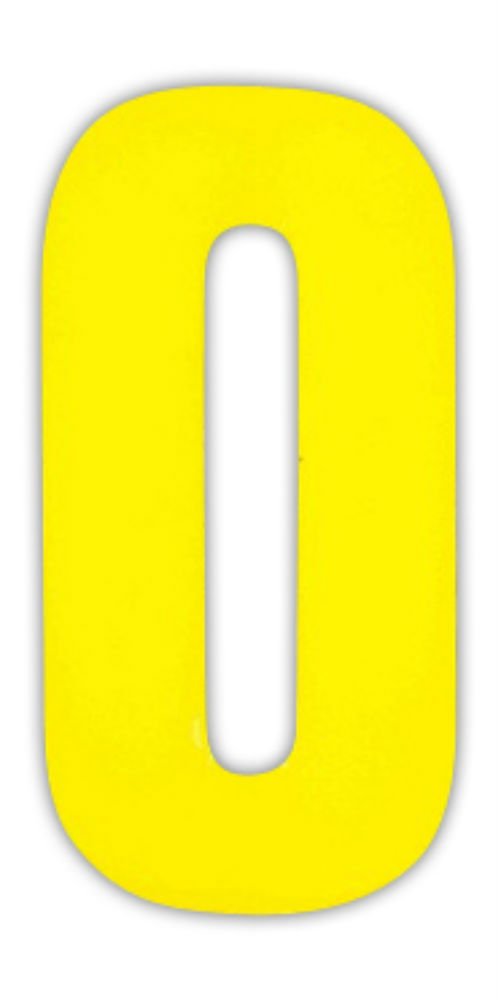 Wheelie Bin numbers Yellow 0
