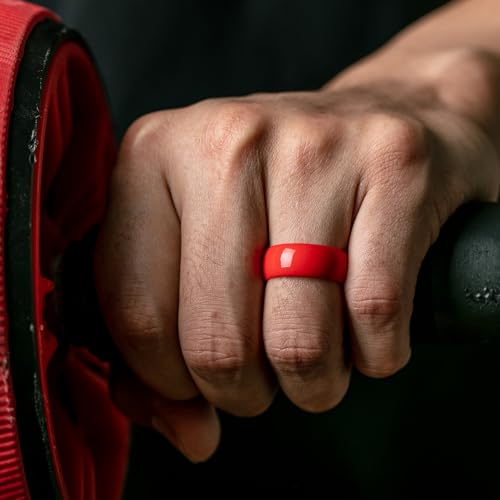 ThunderFit Silicone Wedding Ring for Men - Rubber Engagement Band - Width 8.0mm Thickness 2.0mm2