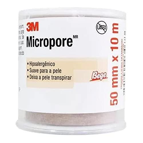 Fita Micropore 50mm x 10m Hipoalergênica Pele 3M