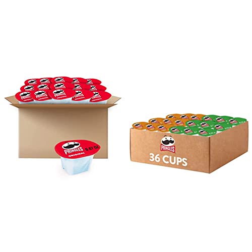 Pringles Potato Crisps Chips, Snack Stacks, Lunch Snacks, Original (36 Cups) + Pringles Potato Crisps Chips, Snack Stacks, Lunch Snacks, Variety Pack (36 Cups) #TOP4