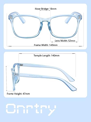 Image of Onrtry Non Prescription Glasses for Men Women Square Clear Lens Eyeglasses