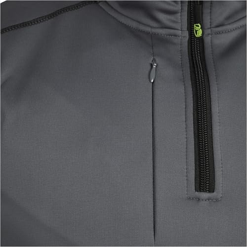 Leibwächter Flex-Line Langarmshirt Herren – Grau – Gr. L – atmungsaktives Funktionsshirt mit Stehkragen und Reißverschluss – Arbeitskleidung aus 100% Coolpass-Fleece – Bild 3