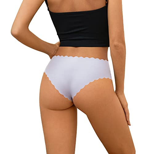 Deangelmon Womens Seamless Bikinis Underwear Invisible No Show Panties Hipster Stretch Cheeky Multi Pack(6P1,Xl) #TOP2