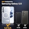SPIDERCASE Magnetic for Samsung Galaxy S25 Case, [3 Stand Ways][ Military Grade Drop Protection] with Invisible Stand Shockproof Slim Case for Samsung Galaxy S25 6.2", Clear