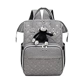 Mochila Maternidade Impermeável Multifuncional- Estilo e Praticidade para Mamães Modernas, Com Grande Capacidade para Todo o Essencial do Bebê (CINZA-3)