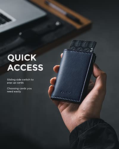 Image of VULKIT Minimalist Card Holder Wallet Pop Up Cards RFID Protection Holds Up to 10 Cards