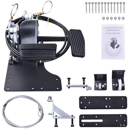 hodflop Right Hand Drive Conversion Kit, Gas and Brake Dual Pedal RHD Control, Driving School Postal Carrier Right Side Drive, RHD Pedal Kit for Driver Training Vehicle Universal Dual Control Pedal