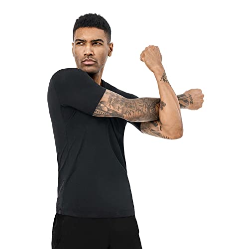 Bodysuner Sauna Sweat Suits Shirt Waist Trainer For Men Compression Vest Workout Gym Shirt Short Sleeve Blue,L #TOP6