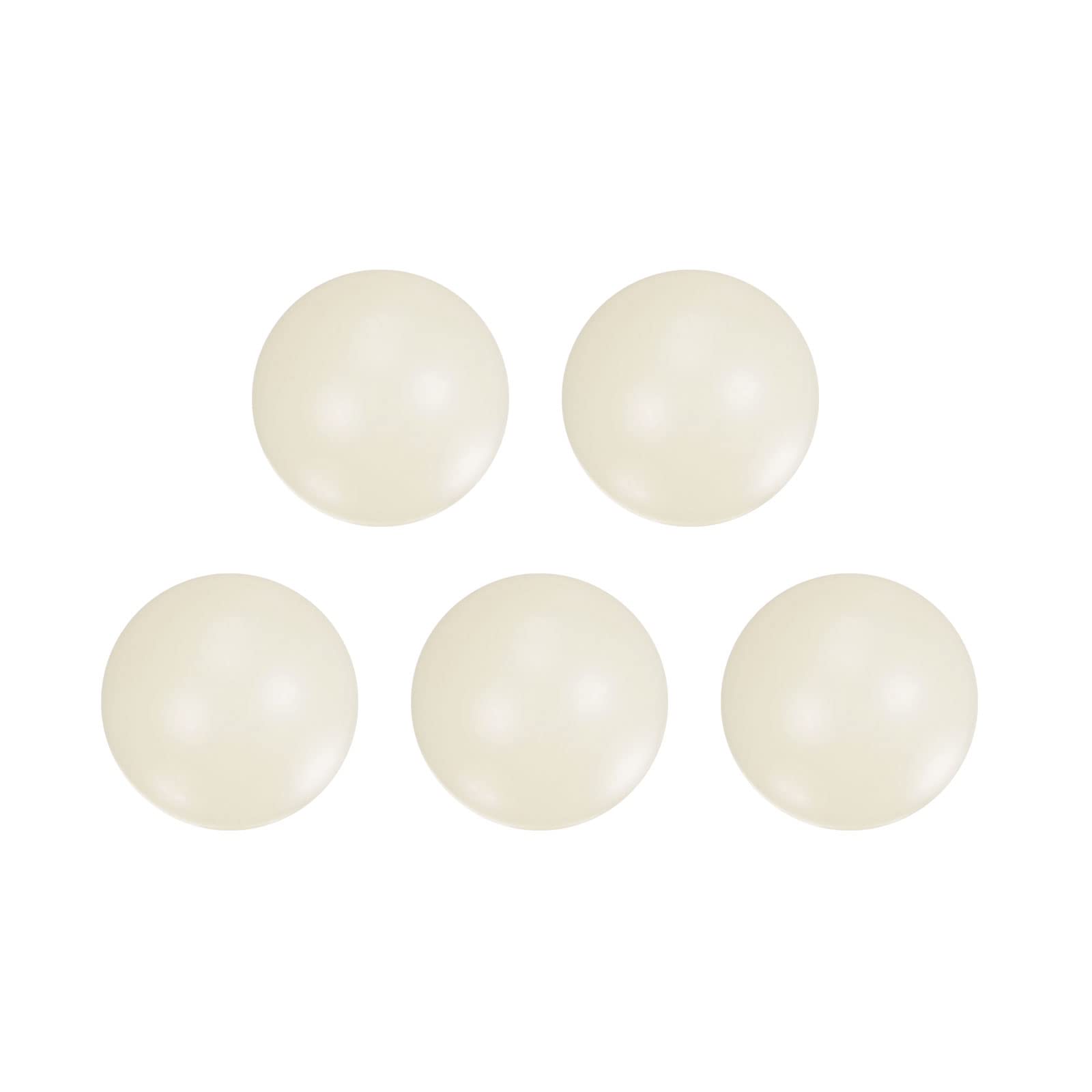 sourcing map 5uds PA Nylon Sólido Plástico Bolas 9mm G3 Precisión Rodamiento Bola