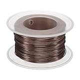 QUARKZMAN Bonsai Draht eloxiertes Aluminium Trainingsdrahtrolle 0,8mm Stärke 30m Länge Biegsamer Bonsai Baumdraht für Garten, Gartenbau, Landschaftsbau, Pflanzen, Braun