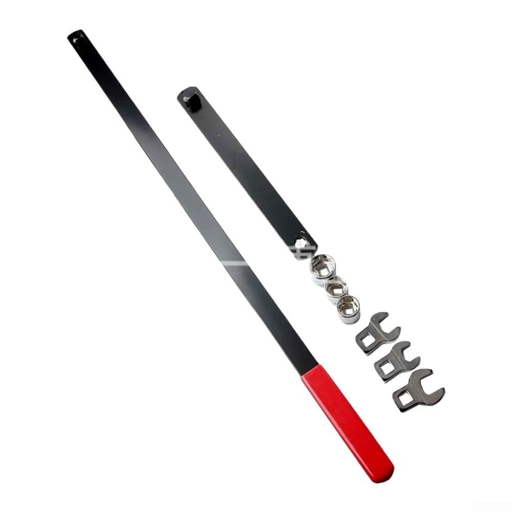 Lecreatekit Set di chiavi per puleggia del motore, kit di strumenti per la rimozione del tendicinghia a serpentina, pulegge trapezoidali, 8 pezzi (B)