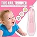 Bebe PRODUCTS Electric Baby Nail Trimmer File - Baby Nail Trimmer, Children, and Adults Toenails and Fingernails - LED Light Infant Nail Trimmer with 6 Replacement Heads and Storage Case - (Pink)