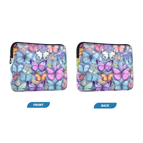 Funda para portátil 13-14 pulgadas con diseño de mariposas coloridas miniatura 2