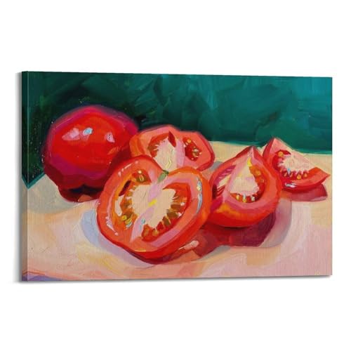 Impression sur toile tomates JIDUHON cadre premium 20x30