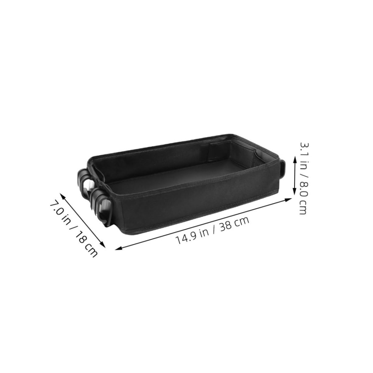 Toyvian Plateau Pour Poussette Avec Porte-gobelet Support Pour Téléphone Organisateur à Fixer Pour Nourriture Et Accessoires Noir Xl