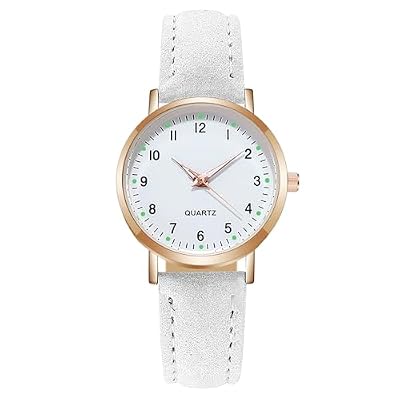 AOOSU Orologio Da Donna, Orologio Al Quarzo Analogico, Orologio Da Polso per Donna Orologio Da Donna Classico Business Casual Cinturino per Oorologio Satinato (Bianco)