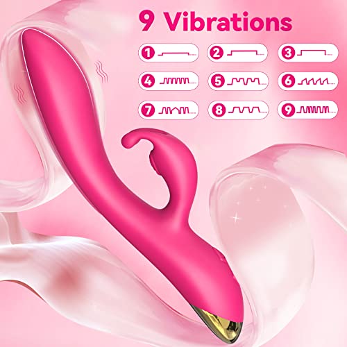 G Spot Rabbit Vibrator Adult Toys For Clitoris G-Spot Stimulation, Realistic Dildo Stimulator With 9 Tapping Features & 9 Vibration Modes, Waterproof Adult Sex Toys For Women And Couples #TOP1