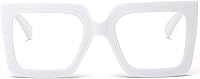 Vista 22 de AIEYEZO Oversized Square Blue Light Glasses for Women Cute Big Frame Glasses Fashion Clear Multi-Color Computer Eyewear