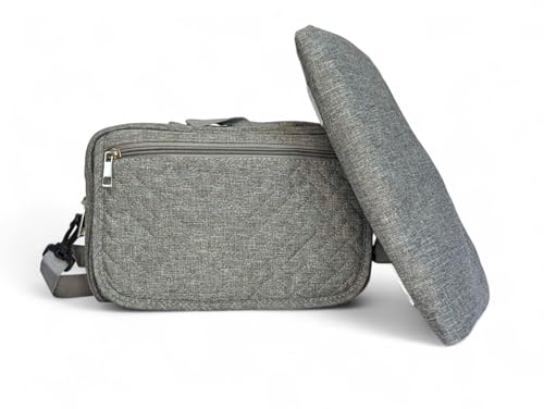 Sac à langer croisé compact et tapis de change intégré gris S