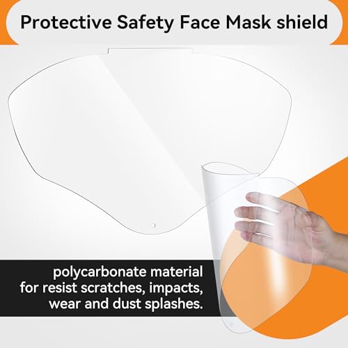 Feekoon Face Shield Replacement Lens Compatible with S8550, Compatible with Honeywell/Uvex S8500/S8510 Face Shield, Protective Safety Visor Replacement, with Clear Polycarbonate, Uncoated (2 Pack) - Image 4